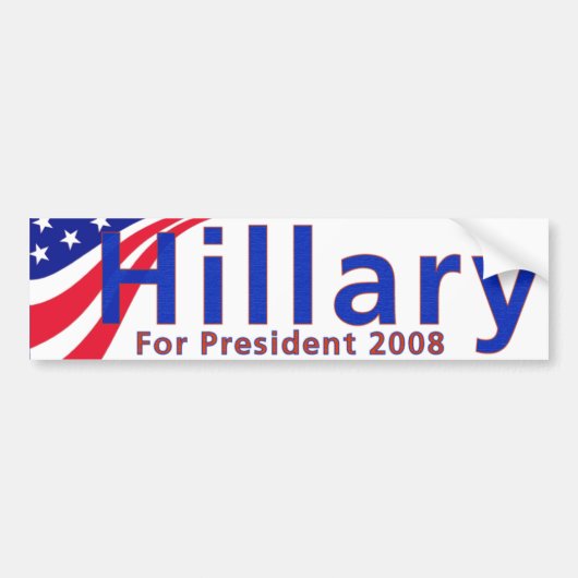 Hillary 08 bumpersticker (Voorkant)