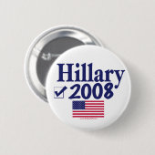 Hillary 2008-Button Ronde Button 5,7 Cm (Voorkant /achterkant)