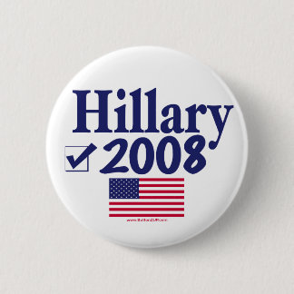 Hillary 2008-Button Ronde Button 5,7 Cm