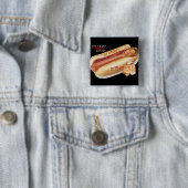 Hillary 2008-Button Vierkante Button 5,1 Cm (In situ)