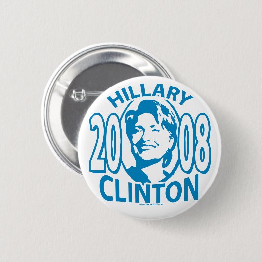 Hillary 2008 Clinton Button  (Voorkant /achterkant)