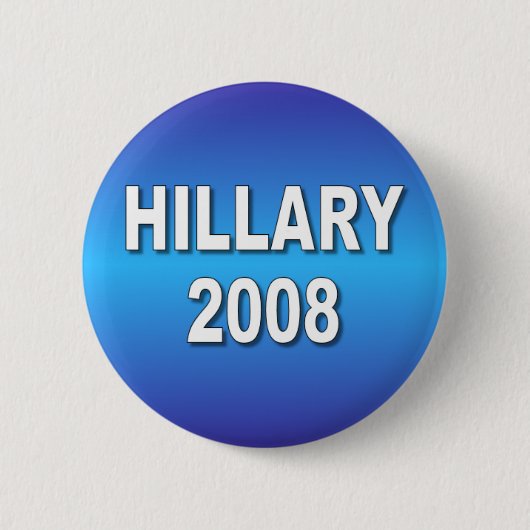 Hillary 2008 ronde button 5,7 cm (Voorkant)