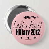 Hillary 2012 ronde button 4,0 cm (Voorkant /achterkant)