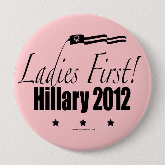 Hillary 2012 ronde button 4,0 cm (Voorkant)