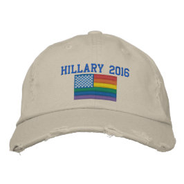 Hillary 2015 Honkbal Pet - Gay Flag Design