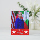Hillary 2016 briefkaart (Staand voorkant)