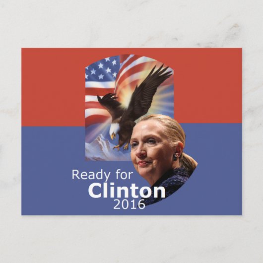 Hillary 2016-Briefkaart Briefkaart (Voorkant)