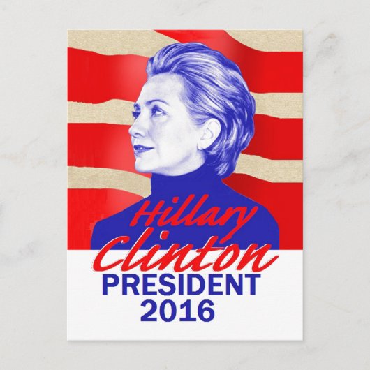 Hillary 2016-Briefkaart Briefkaart (Voorkant)