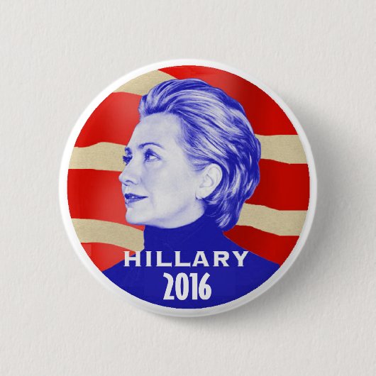 Hillary 2016-Button Ronde Button 5,7 Cm (Voorkant)