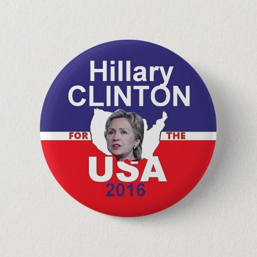 Hillary 2016-Button Ronde Button 5,7 Cm (Voorkant)