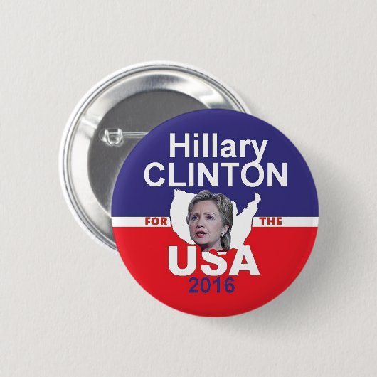 Hillary 2016-Button Ronde Button 5,7 Cm (Voorkant /achterkant)