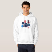 Hillary 2016 Campaign Buttonnen Hooded Sweatshirt (Voorkant volledig)