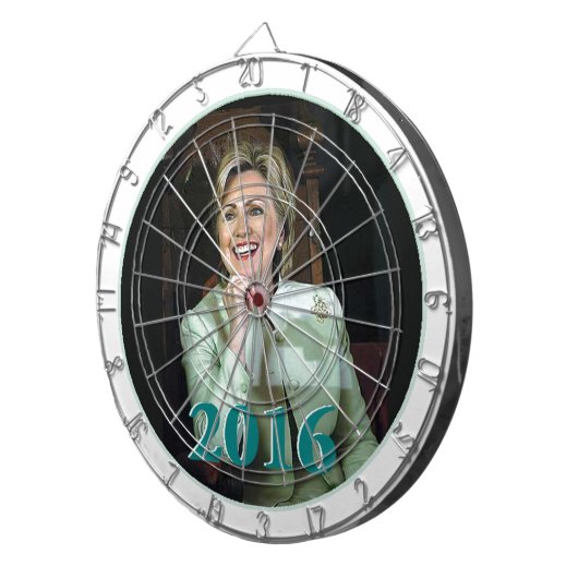 Hillary 2016 dartbord (Voorkant Rechts)