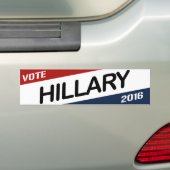 HILLARY 2016 DIAGONAL WEDGE -.png Bumpersticker (Op auto)