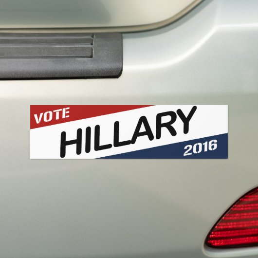HILLARY 2016 DIAGONAL WEDGE -.png Bumpersticker (Op auto)