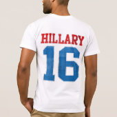 Hillary 2016, Grunge Retro Varsity Baseball Jersey T-shirt (Achterkant)