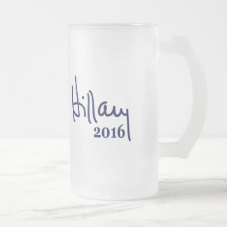 Hillary 2016 Handtekening Matglas Bierpul