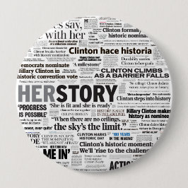 Hillary 2016 Historic Headline Button