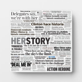 Hillary 2016 Historic Headline Collage Fotoplaat