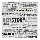 Hillary 2016 Historic Headline Collage Poster (Voorkant)