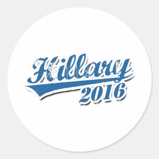 HILLARY 2016 JERSEY OUTLINE.png Ronde Sticker (Voorkant)