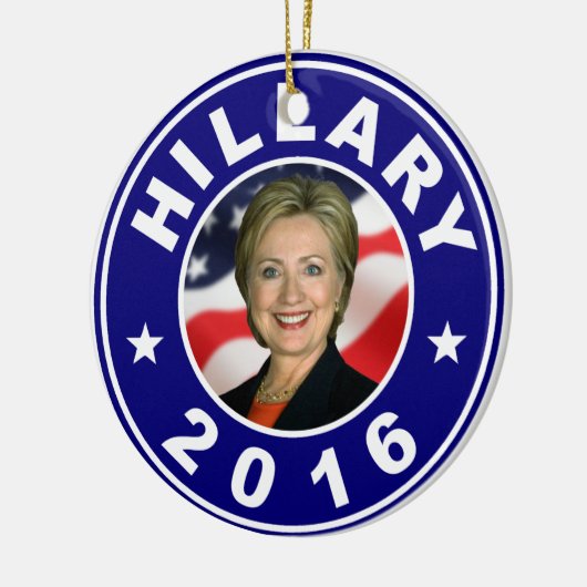 Hillary 2016 keramisch ornament (Links)