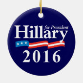 Hillary 2016 keramisch ornament (Achterkant)