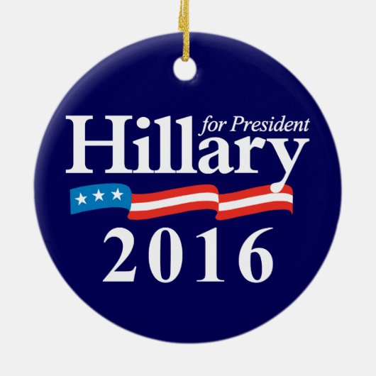 Hillary 2016 keramisch ornament (Achterkant)
