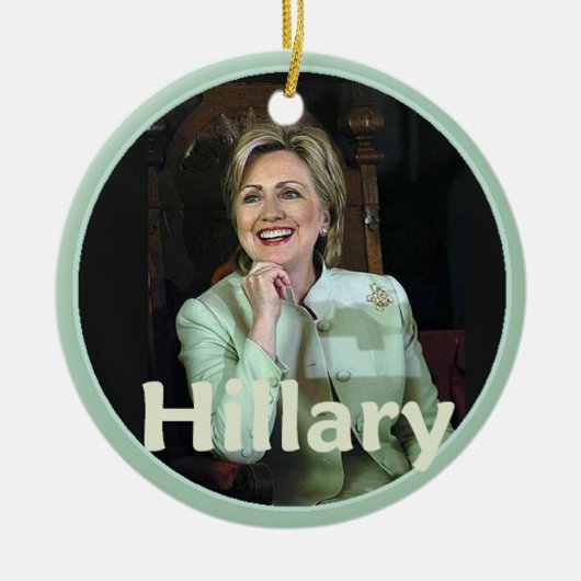 Hillary 2016 keramisch ornament (Voorkant)