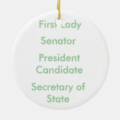 Hillary 2016 keramisch ornament (Achterkant)