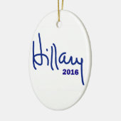 Hillary 2016 keramisch ornament (Links)