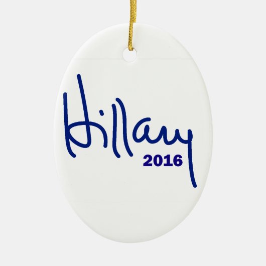 Hillary 2016 keramisch ornament (Voorkant)