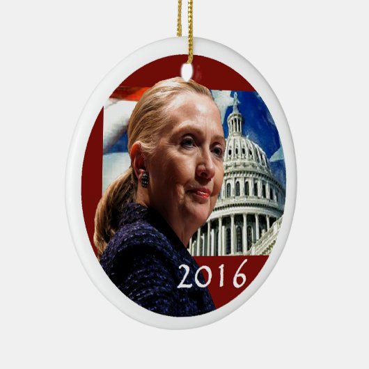 Hillary 2016 keramisch ornament (Rechts)