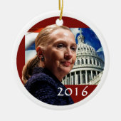 Hillary 2016 keramisch ornament (Voorkant)