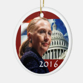 Hillary 2016 keramisch ornament (Links)