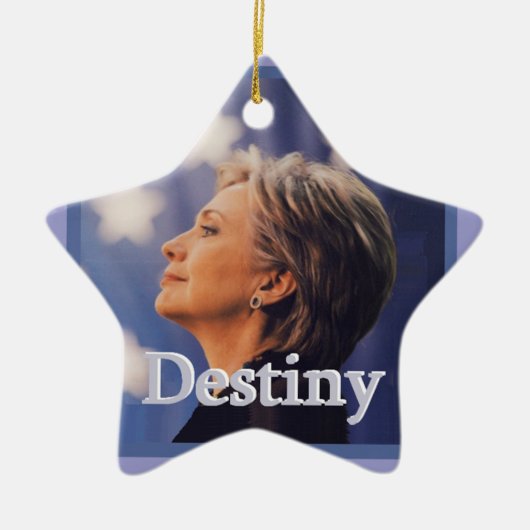Hillary 2016 keramisch ornament (Voorkant)