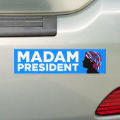 Hillary 2016: "Mevrouw President" Bumpersticker (Op auto)