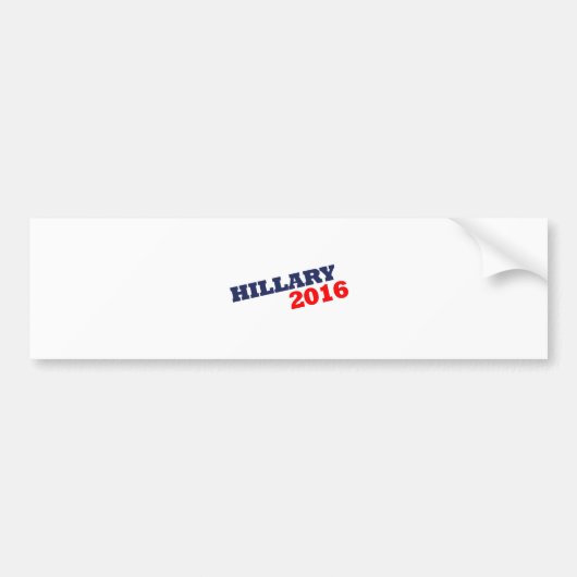 HILLARY 2016 -.png Bumpersticker (Voorkant)
