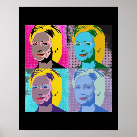 HILLARY 2016 Pop Art - copy Poster (Voorkant)
