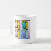 hillary 2016 pop art - -  koffiemok (Voorkant links)