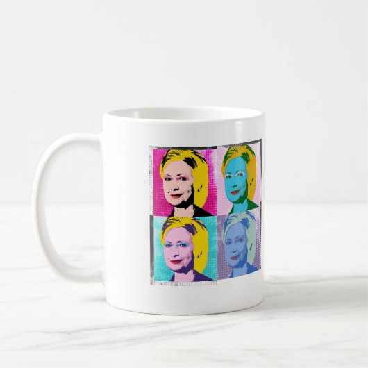 hillary 2016 pop art - -  koffiemok (Links)