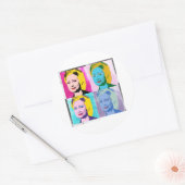 hillary 2016 pop art - - ronde sticker (Envelop)