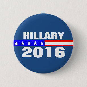 Hillary 2016 Presidentiële verkiezingscampagne Ronde Button 5,7 Cm