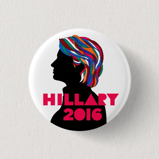 Hillary 2016: Retro Design Button (Voorkant)
