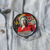 hillary 2016 ronde button 4,0 cm (In situ)