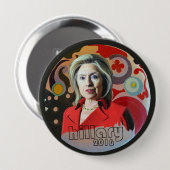 hillary 2016 ronde button 4,0 cm (Voorkant /achterkant)