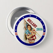 Hillary 2016 ronde button 7,6 cm (Voorkant /achterkant)