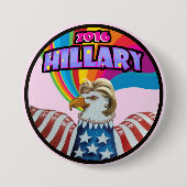 Hillary 2016 ronde button 7,6 cm (Voorkant)