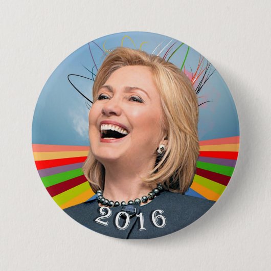 Hillary 2016 ronde button 7,6 cm (Voorkant)