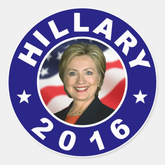 Hillary 2016 ronde sticker (Voorkant)